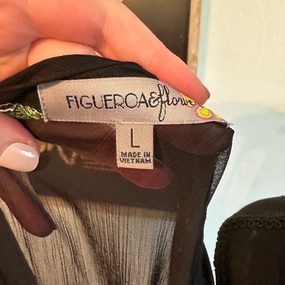 Sheer Black Floral Dress - Picture 5 of 6